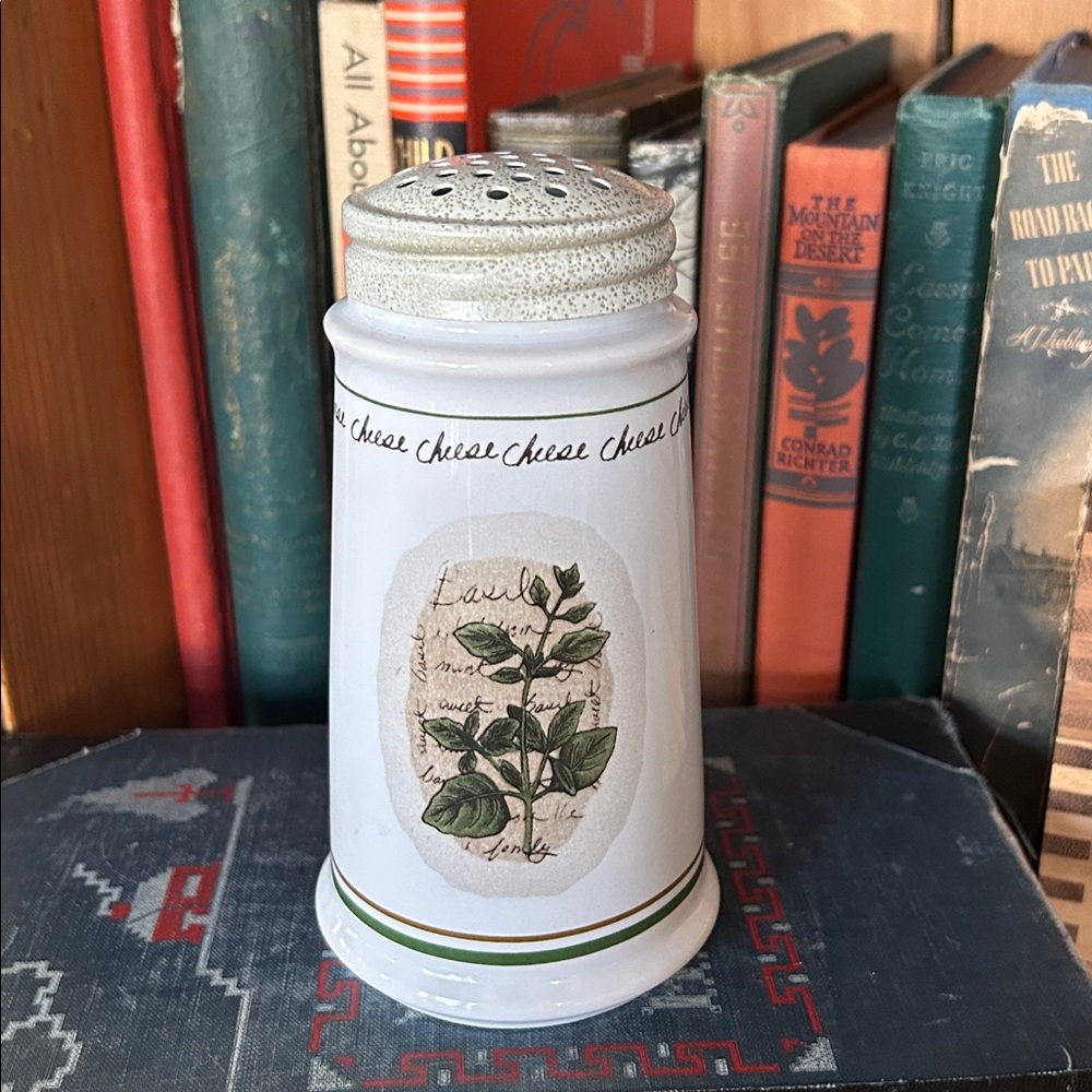Ceramic Cheese Shaker Fresh Herbs Graphic